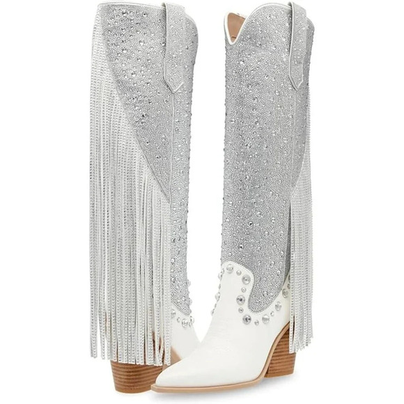 Steve Madden Women's Lexy Rhinestone Western Boot. Sz: 6